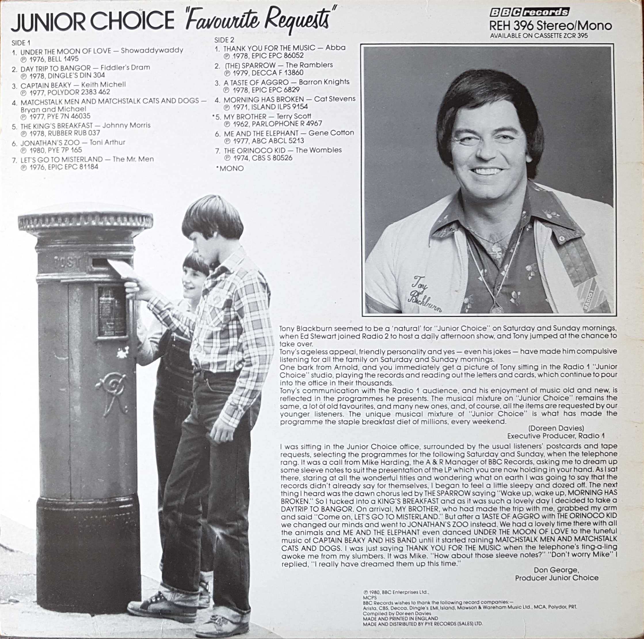 Picture of REH 396 Junior choice 'favourite requests' by artist Various from the BBC records and Tapes library